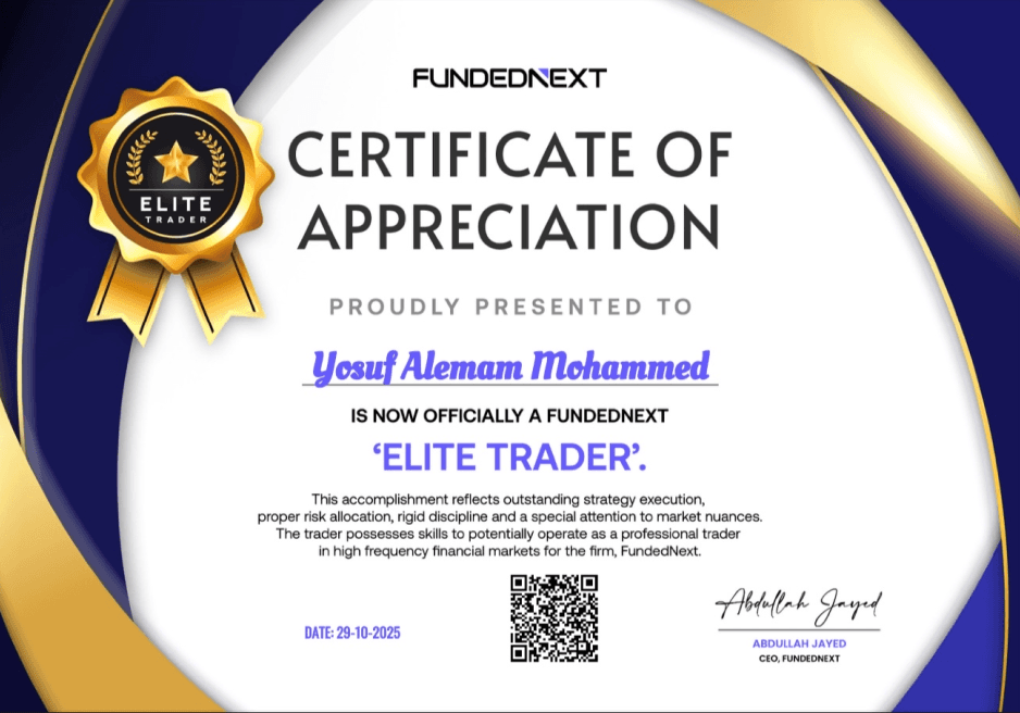 Yosuf Alemam Mohammed — FundedNext Elite Trader